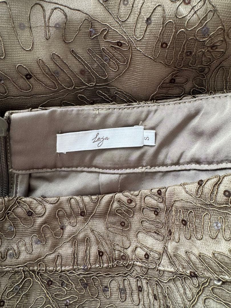 leja オケージョンドレス　グリーン　レース　S セットアップ　ビスチェ　緑