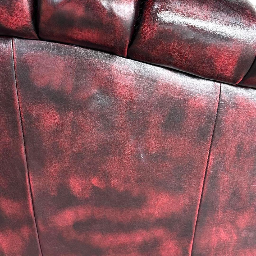 クラシック英国風 offer9 牛革 チェスターフィールドソファ