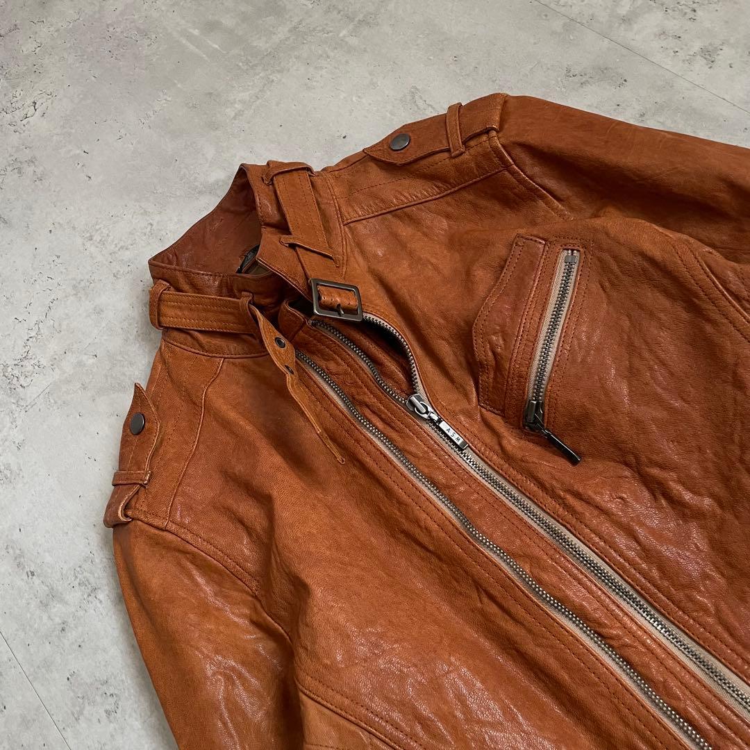 希少】 VINTAGE ライダース 山羊 ヤギ ゴートレザー ジップ アメカジ