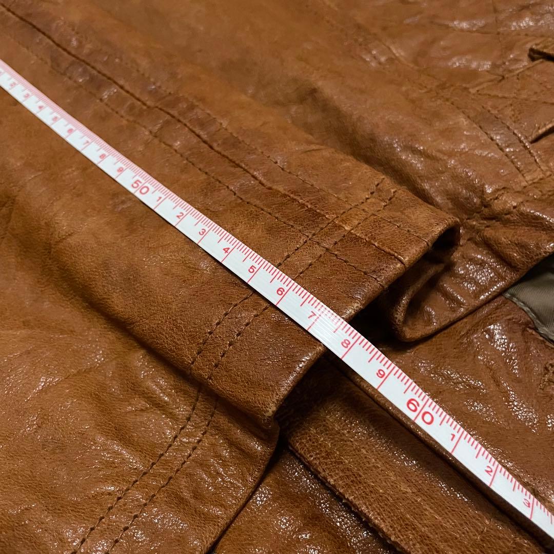 希少】 VINTAGE ライダース 山羊 ヤギ ゴートレザー ジップ アメカジ