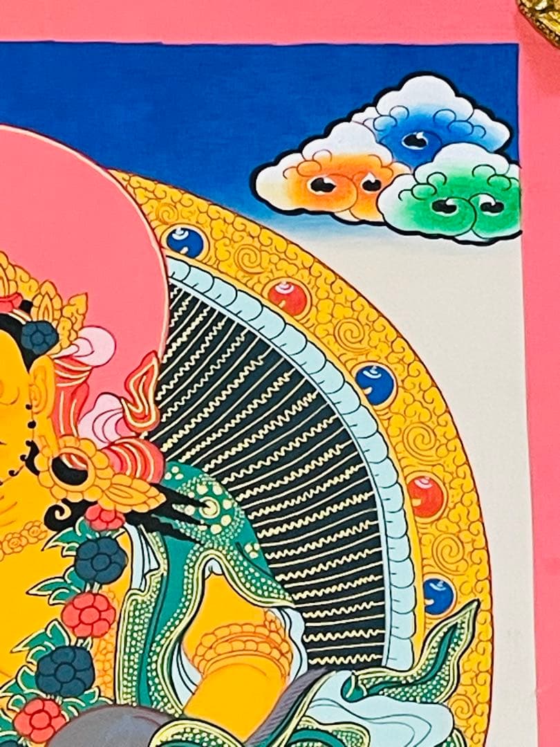 《手描き 肉筆画》宝蔵神 財宝神 シャンバラ クベラ 曼荼羅　Kubera 新品