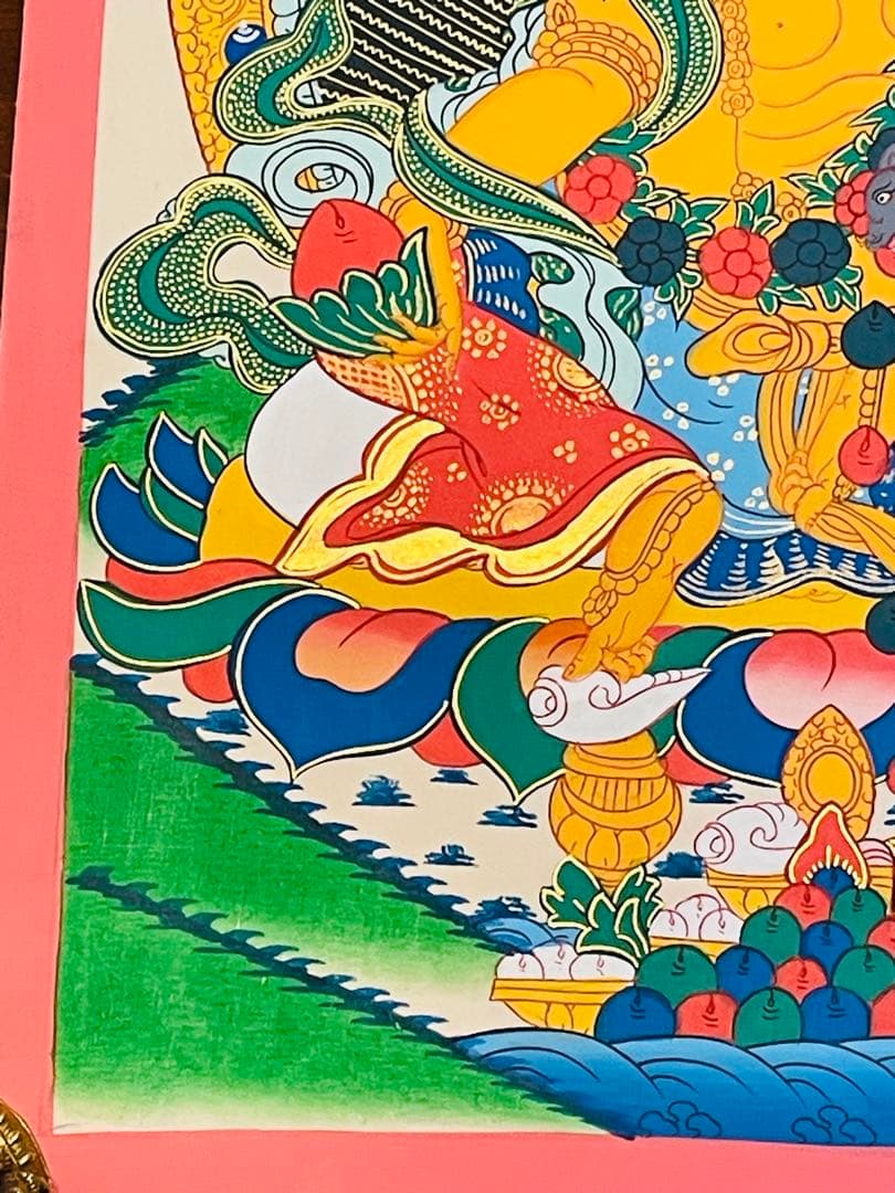 《手描き 肉筆画》宝蔵神 財宝神 シャンバラ クベラ 曼荼羅　Kubera 新品