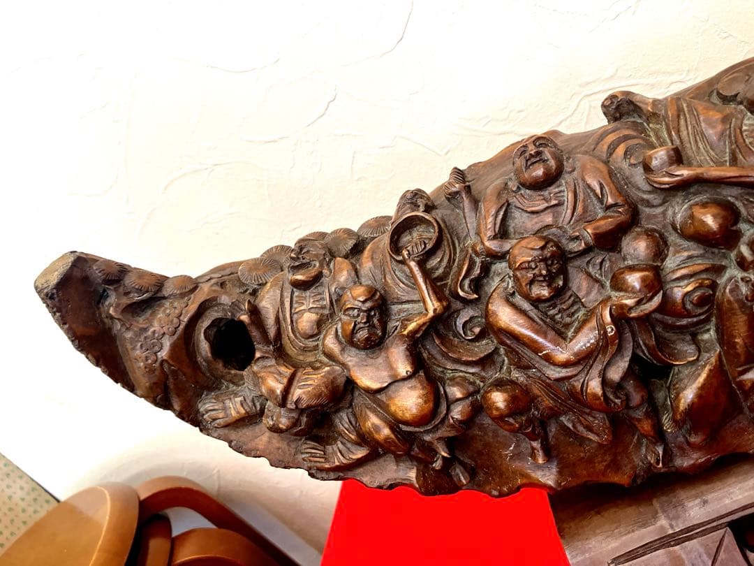 特大 十八羅漢 象牙風 牙 一本物 一本牙 彫刻 オブジェ 竹細工 中国美術