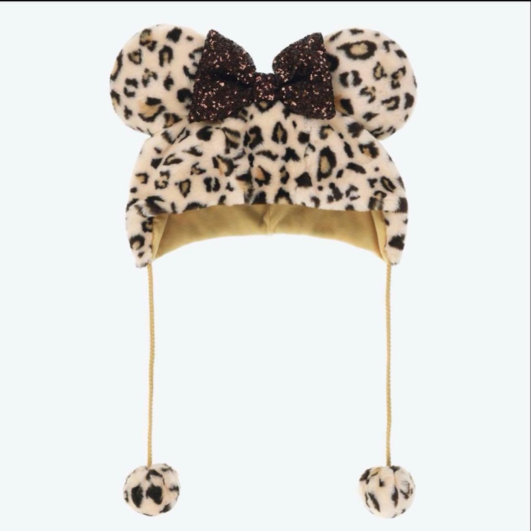 【新品】ミニーマウス　ファンキャップ　ヒョウ柄　3種3点セット　レオパード柄