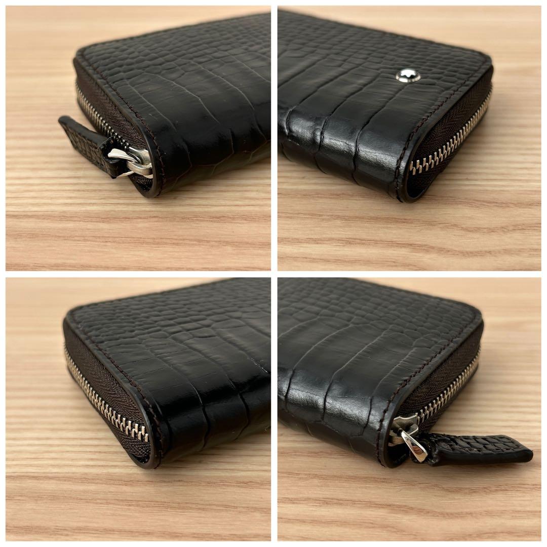 【良品✨️】モンブラン マイスターシュティック ペンケース クロコ型押し ブラック