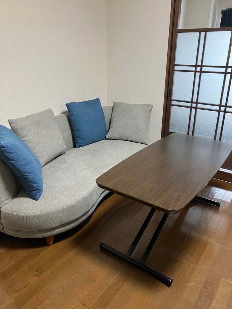 NFドルチェ カーブ型ソファ グレー