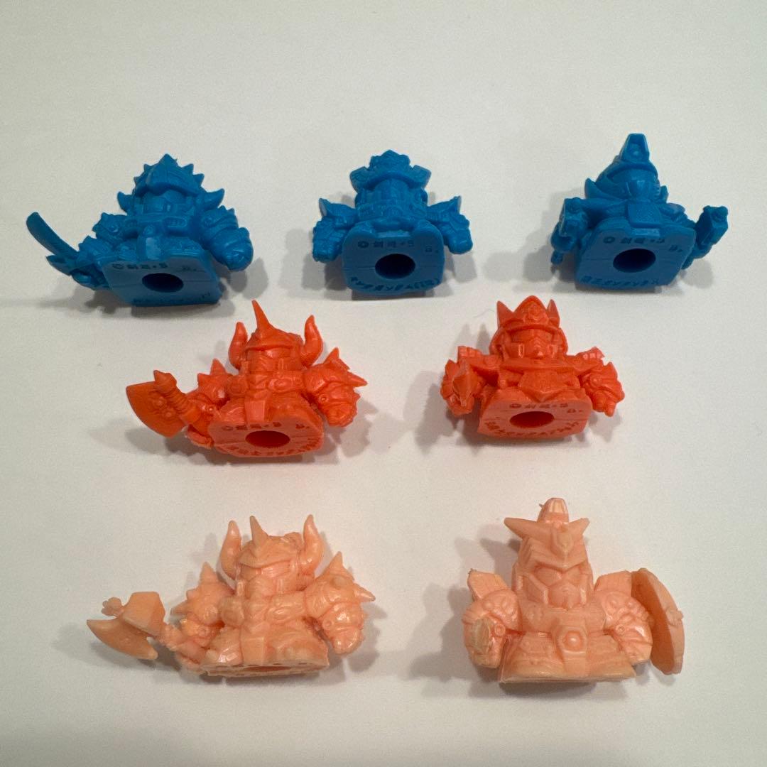 ガン消し 7体セット 重戦士・法術士ガンダムF90Jr、騎士ガンダム