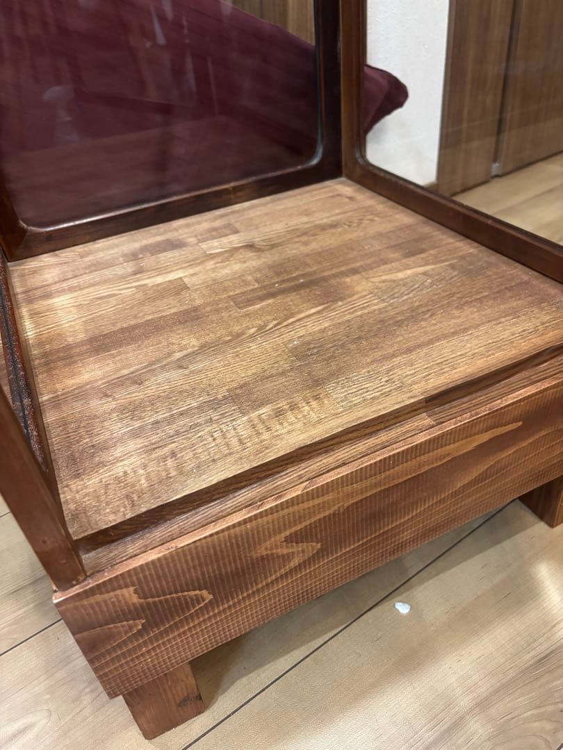 リメイク品 アンティークガラスケース 2段飾り棚