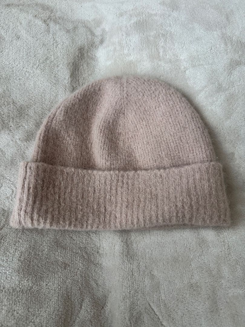 アミパリス ニット帽 ピンク ビーニー
