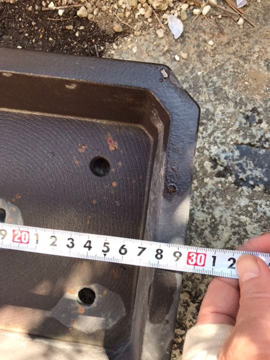 盆栽鉢　時代隅切り雲足長方鉢29.5x22x8盆栽鉢山野草サボテン寄せ植え植木鉢