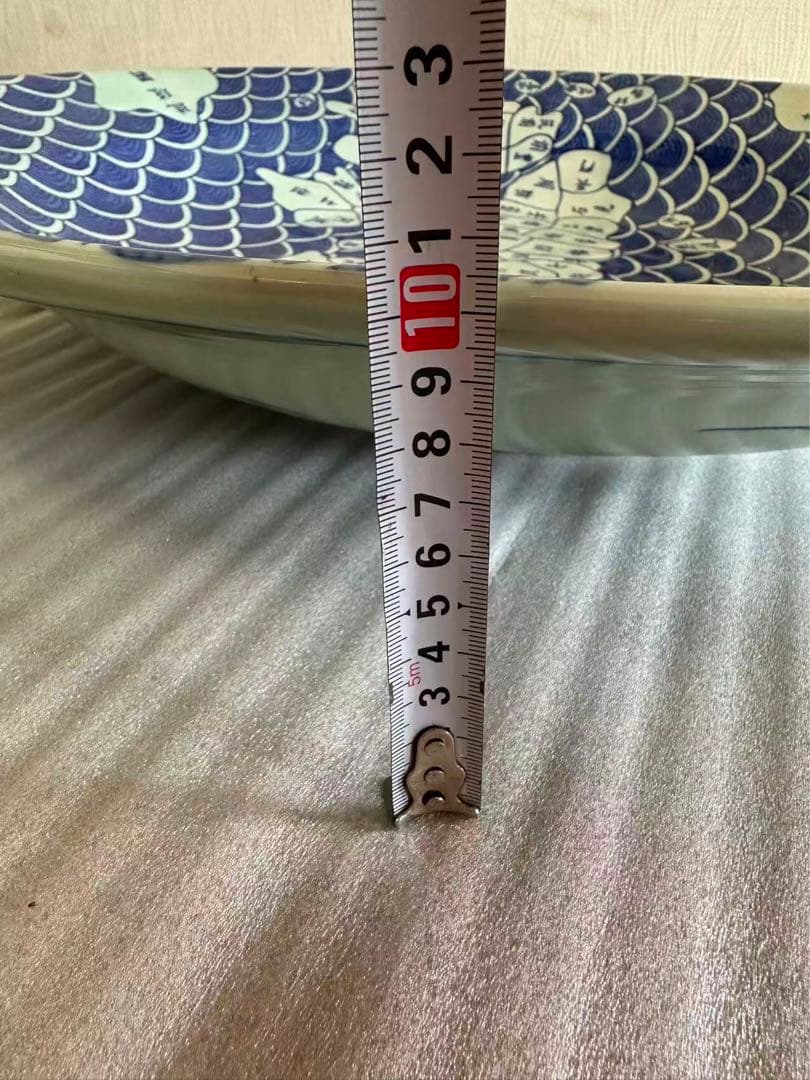 希少】特大古伊万里 飾り皿 直径62cm 伊万里 古地図 染付 時代物 旧