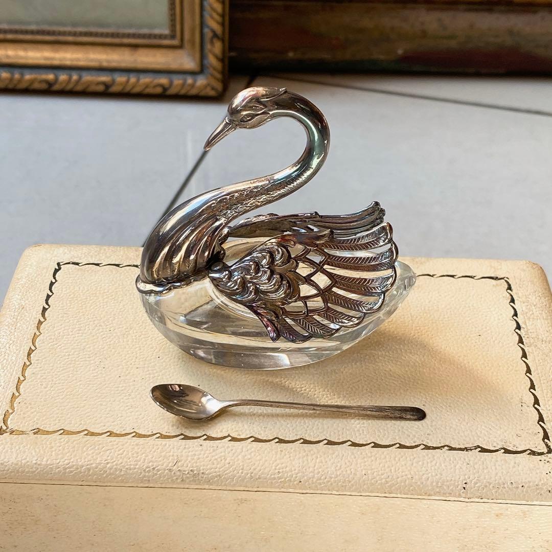 Silver 白鳥ヴィンテージ調味料入れ小物入れ