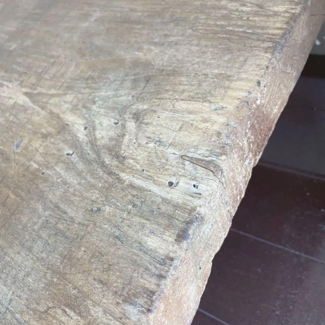 ✨裁ち台✨アンティーク 天板5cm 一枚板 引き出し付