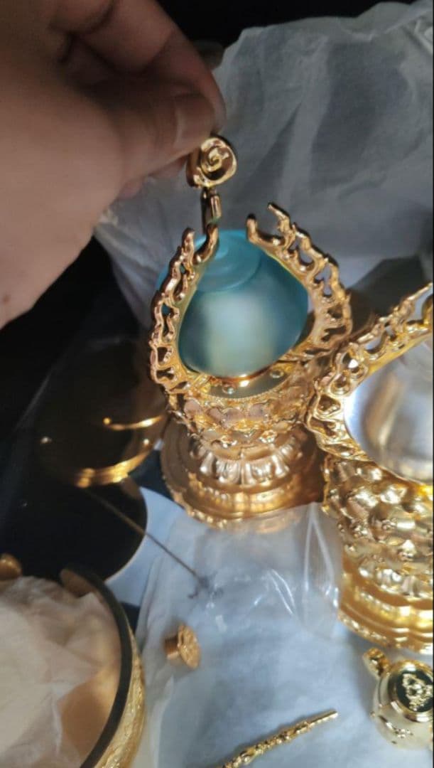 修縁堂】釈迦如来の宝珠です 銅メッキ 瑠璃を携帯する 法具