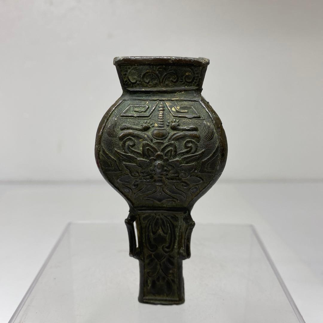 慶山堂 銅製 花瓶 147g タルカニ 東さ7-1124②