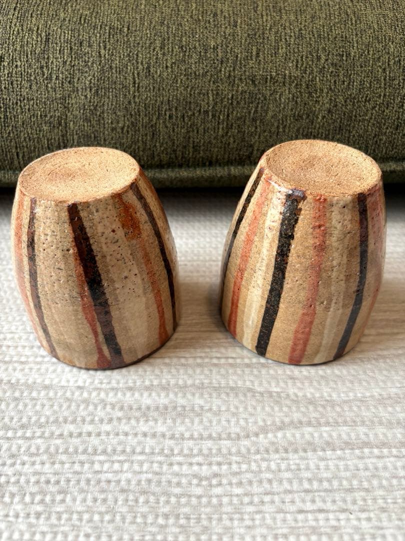 麦藁手 瀬戸焼 湯呑 2点セット - メルカリ