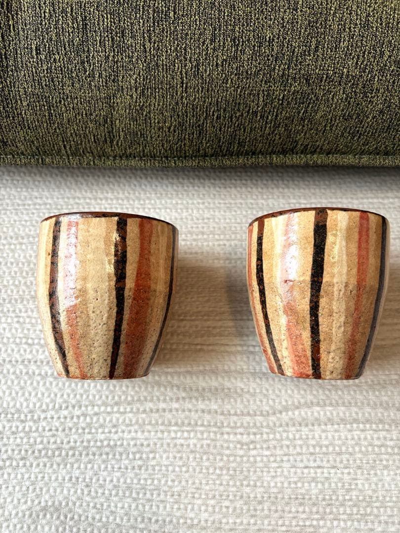 麦藁手 瀬戸焼 湯呑 2点セット - メルカリ