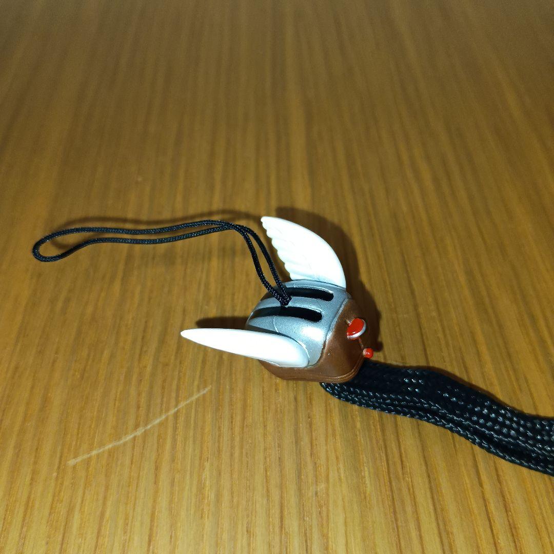 フライングトースターのストラップ 黒と白と茶