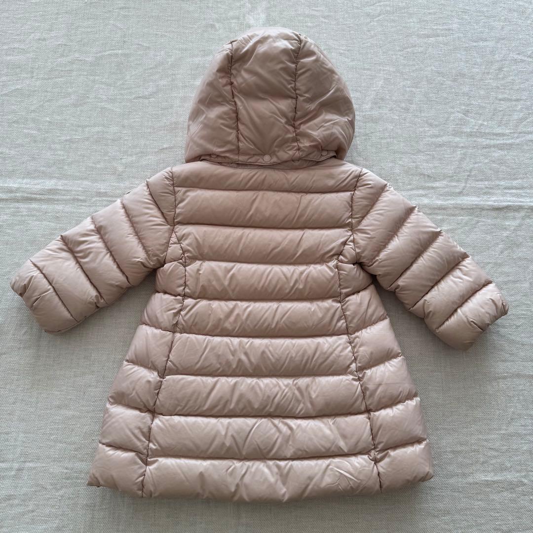 マロンままMONCLER フード付きダウンジャケット 12/18M ピンク