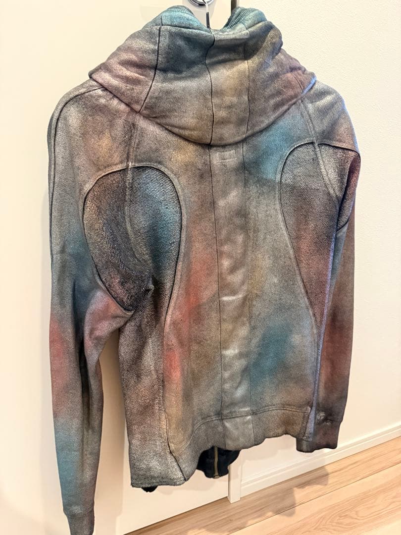 j*l様 希少！LGBルグランブルー　デザイナースプレーカラーリングブルゾン⑥