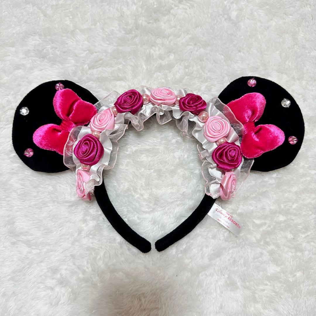 ミニーマウス カチューシャ フリル付き ディズニー ファンダーランド