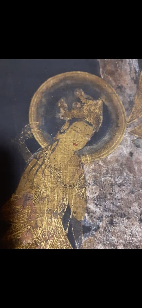 鎌倉時代阿弥陀三尊来迎図