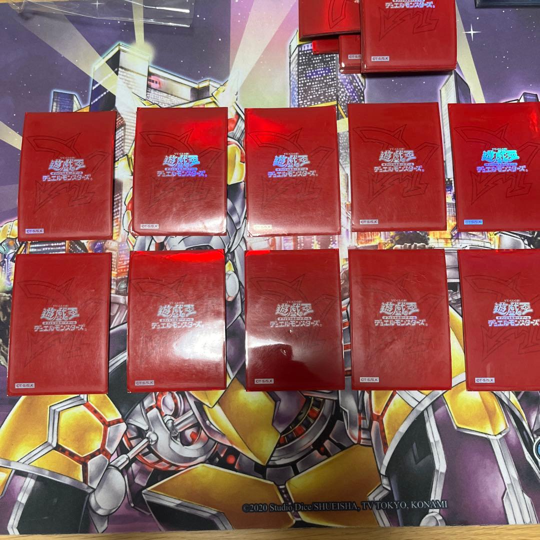 遊戯王　スリーブ　初期　旧オシリスレッド　70枚セット