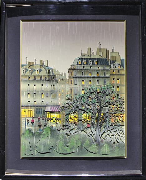 ヒロヤマガタ【レインドロップス】希少 3D シルクスクリーン - メルカリ