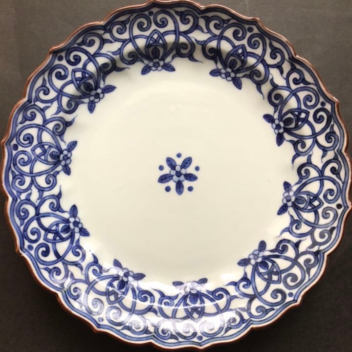 未使用】京焼清水焼 北村賀善窯 染付皿