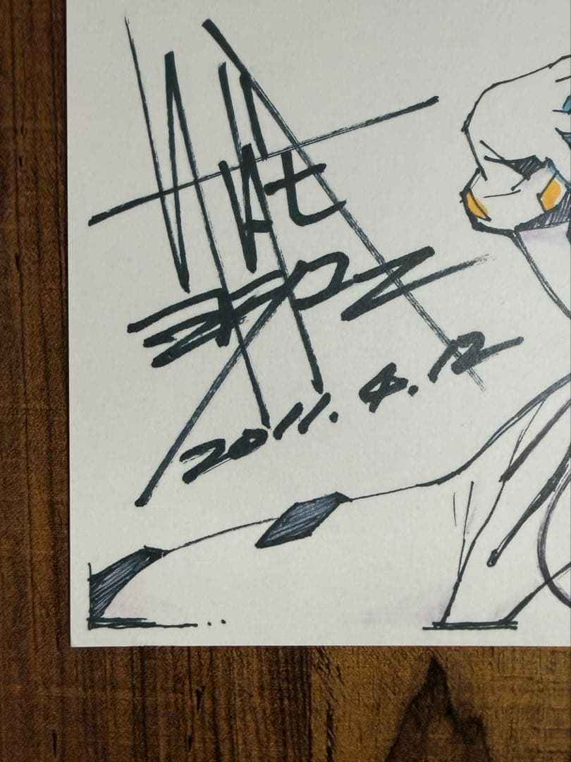 [美品]綾波レイ　新世紀エヴァンゲリオン　林原めぐみ直筆サイン入り色紙