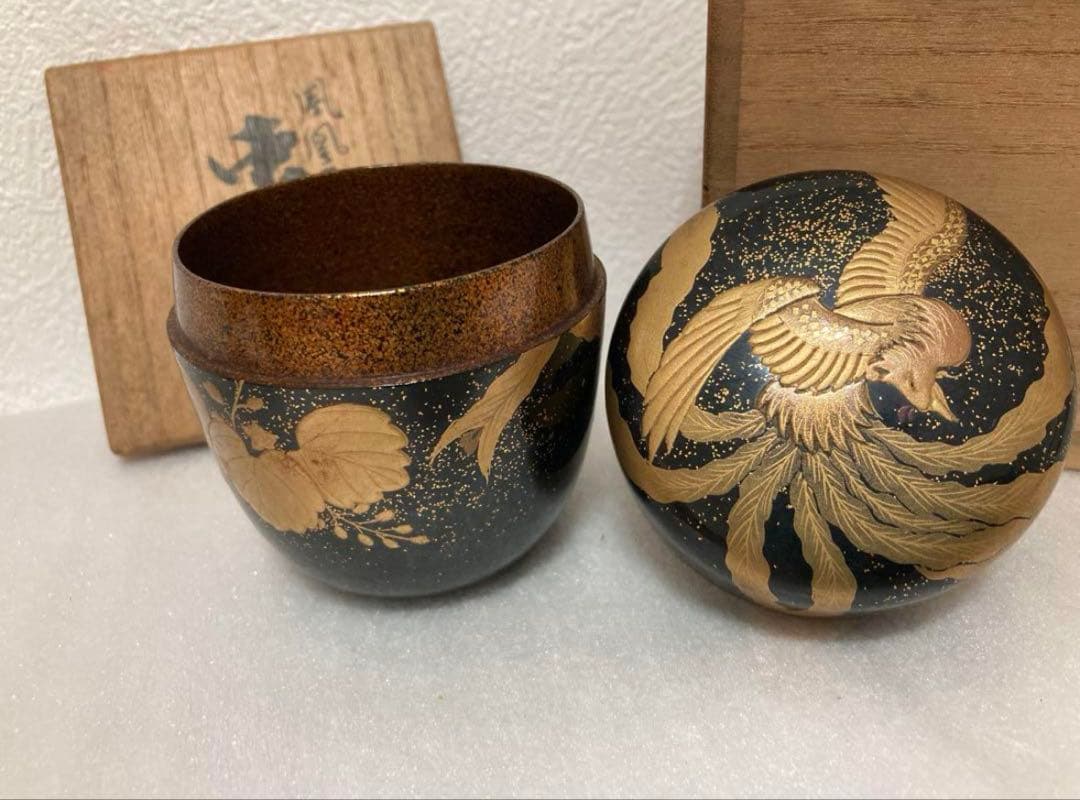 鳳凰蒔絵 棗 平野涛山 輪島塗 漆