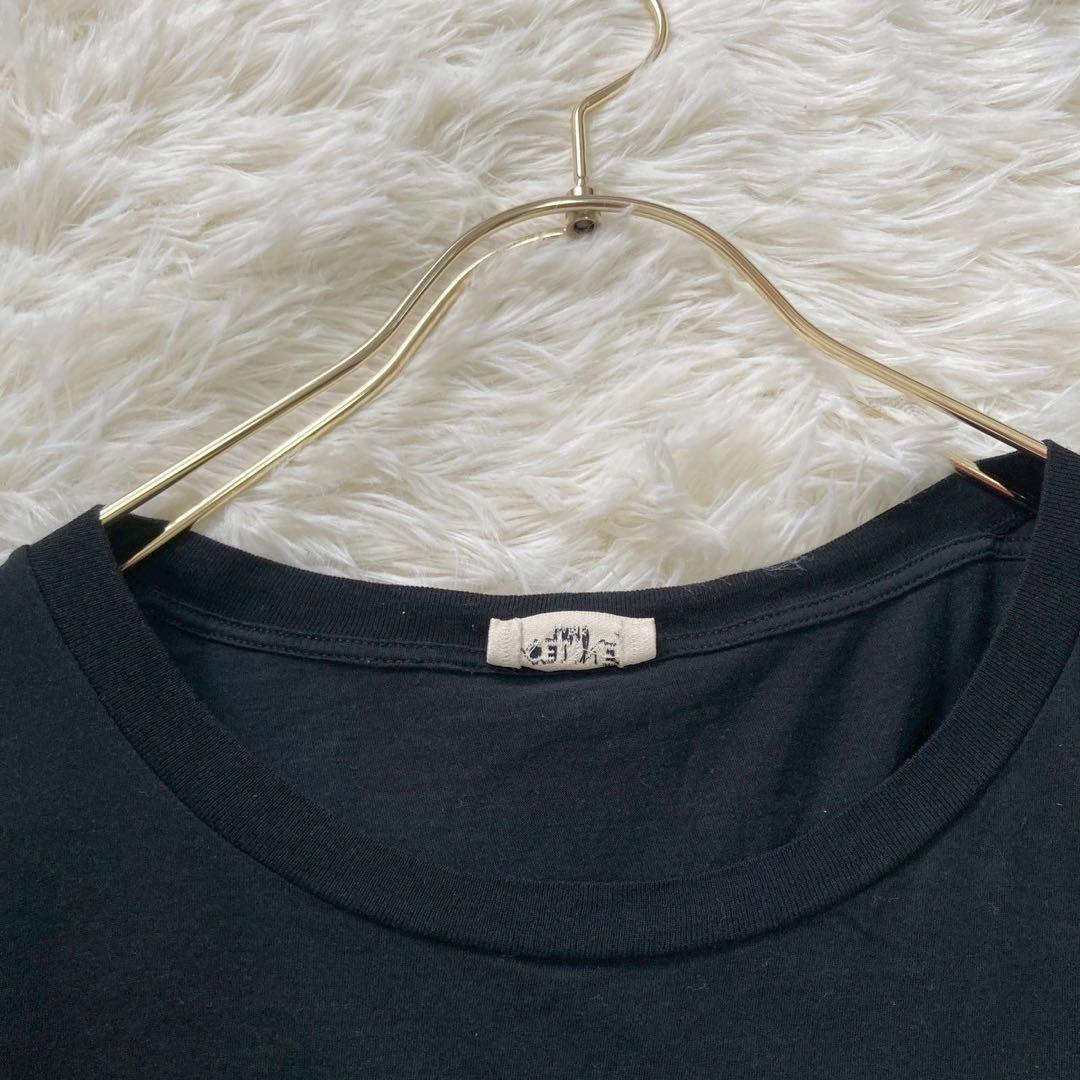 CELINE ロゴTシャツ ブラック M カジュアル キレイめ 着回し 上品 楽天