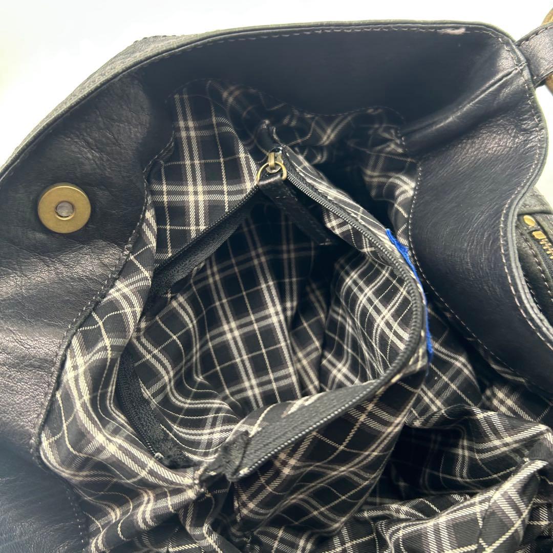 16797✨バーバリーブルーレーベル レザー ホースロゴ ワンショルダーバッグ