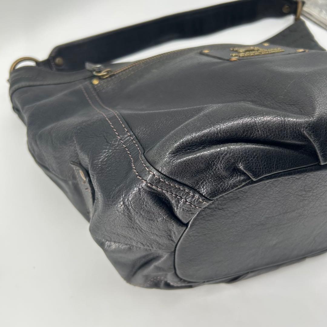 16797✨バーバリーブルーレーベル レザー ホースロゴ ワンショルダーバッグ