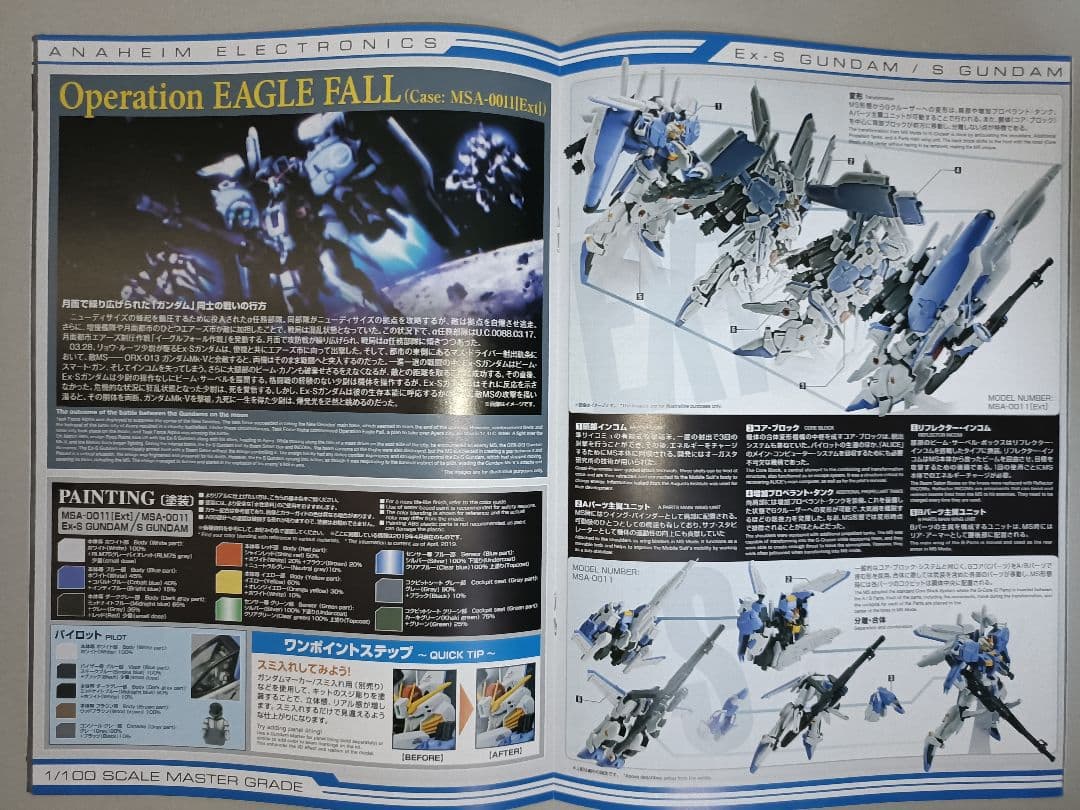 MG 1/100 Ex-Sガンダム/Sガンダム ガンダムセンチネル カトキ