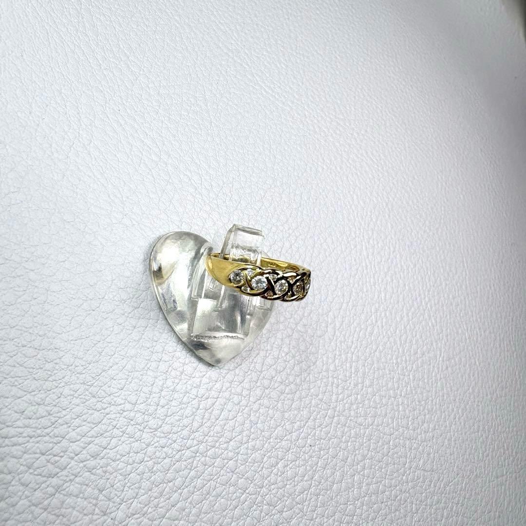 新品仕上げ♪ダイヤモンドリング 0.5ct K18 YG #10