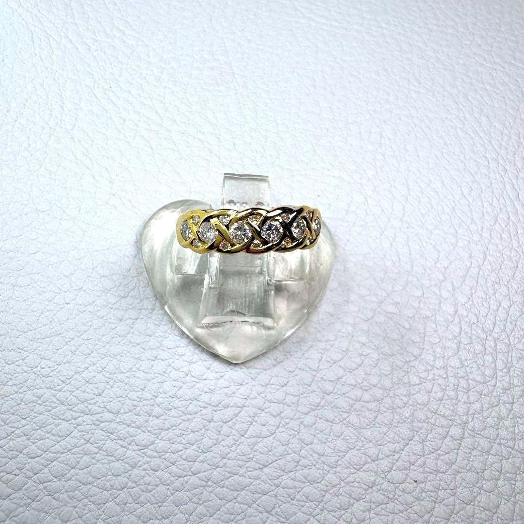 新品仕上げ♪ダイヤモンドリング 0.5ct K18 YG #10
