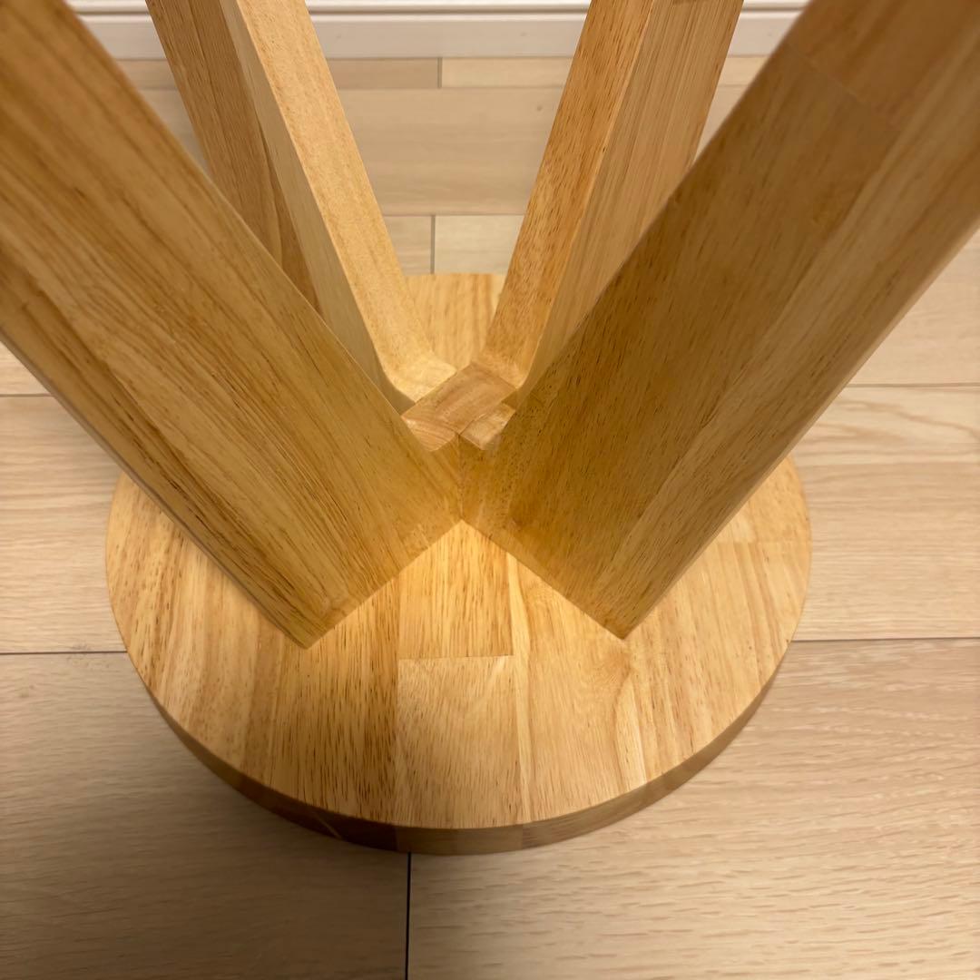 KANADEMONO Eco Simple ソリッドスツール ラバーウッド材