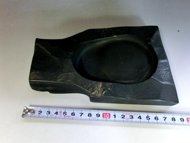 硯■書道道具 大きいすずり石 黒 墨 0.98㎏ 古美術 時代物 骨董品■