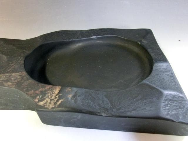硯■書道道具 大きいすずり石 黒 墨 0.98㎏ 古美術 時代物 骨董品■