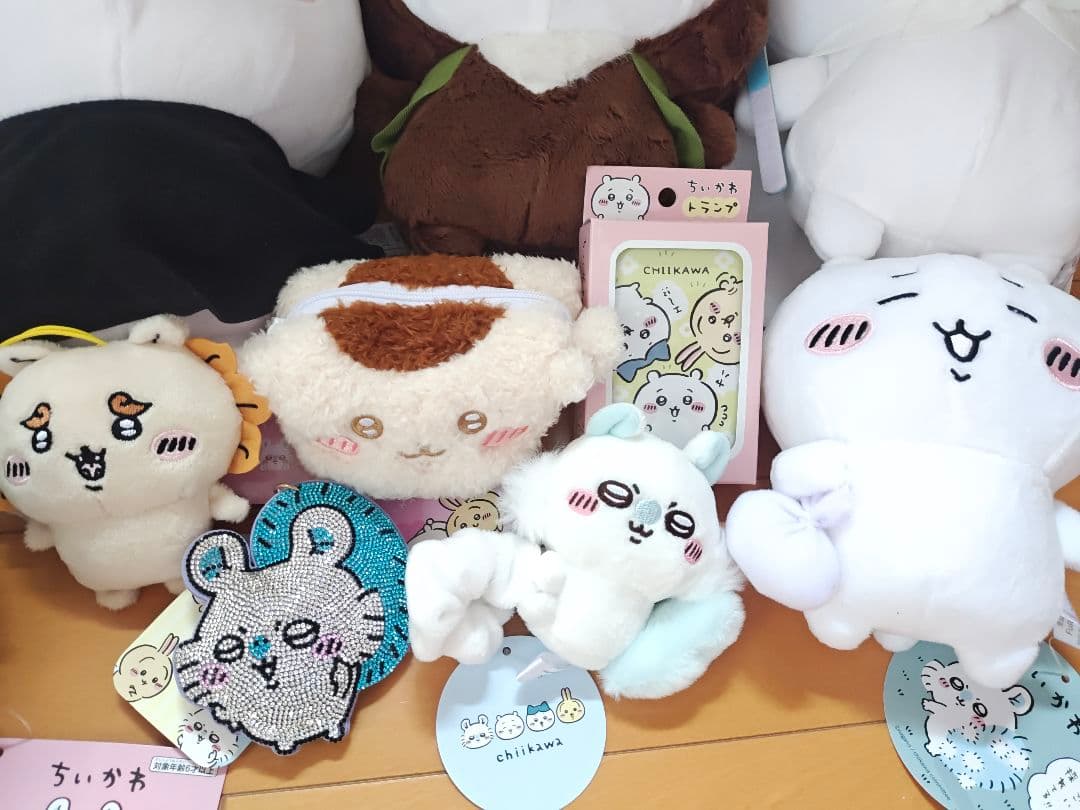 ちいかわ♥モモンガ♥ハチワレ シーサー カブトムシ♥BIGぬいぐるみ１５点セット