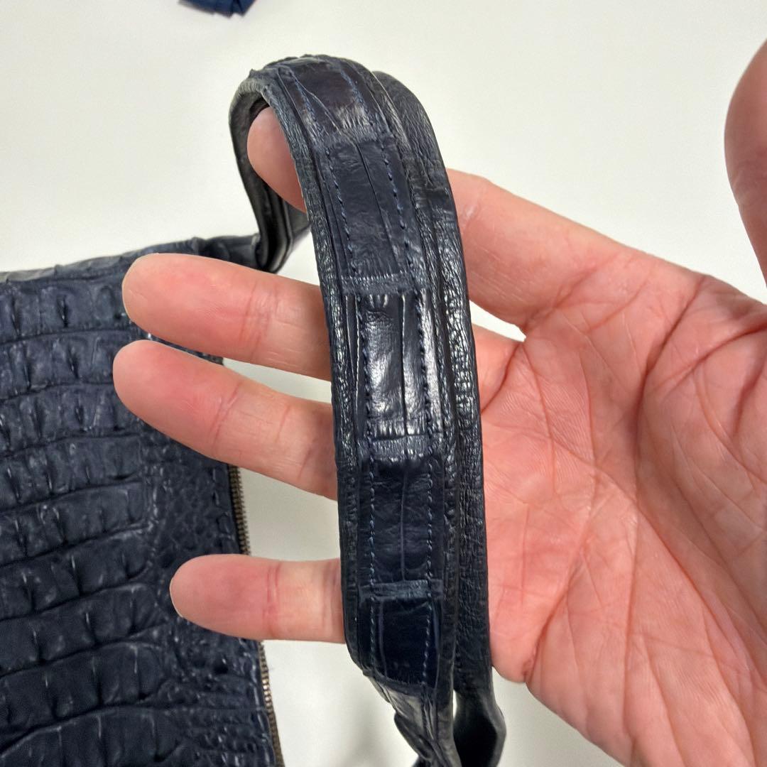 まさちゃん専用〜！IBIZA　濃紺　ワニ革　ショルダーバッグ　美品！