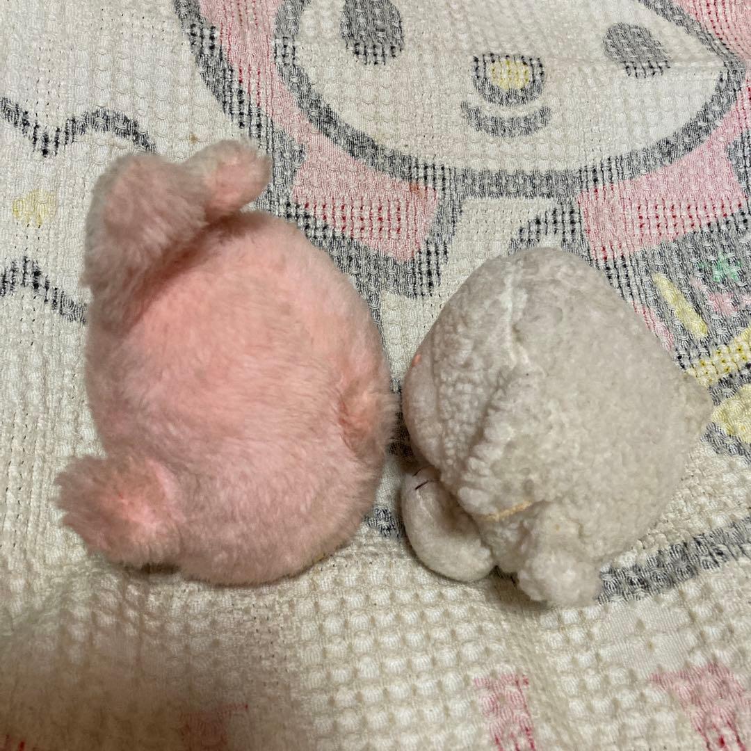 昭和レトロ　ヴィンテージ 学習研究社　学研　ウサギ＆ヒツジ　ぬいぐるみ　中古品