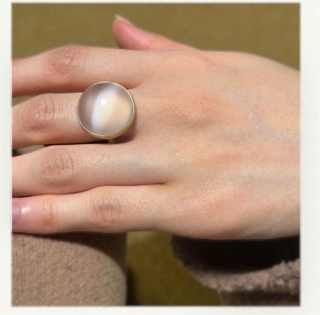 ぴ*ん様 MARIHA Earth Dropsリング ホワイトムーンストーン K