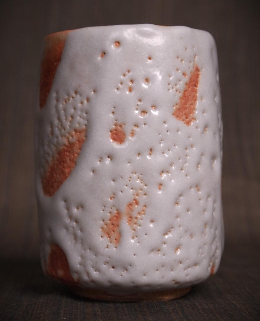 未使用★小林武春★志野湯のみ★共箱・栞