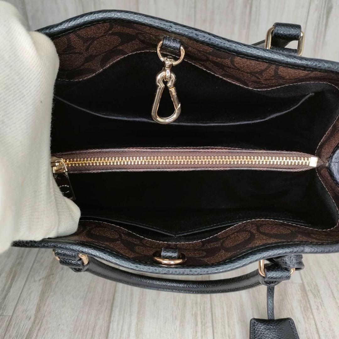 55 COACH コーチ　シグネチャー　2WAY ハンドバッグ　ショルダーバッグ