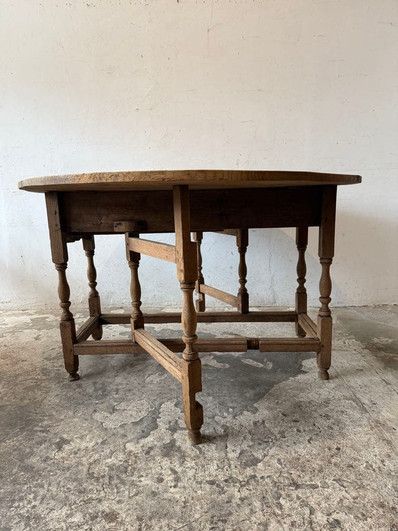 年末・年始SALE ドロワーゲートレッグテーブル ドロップリーフテーブル