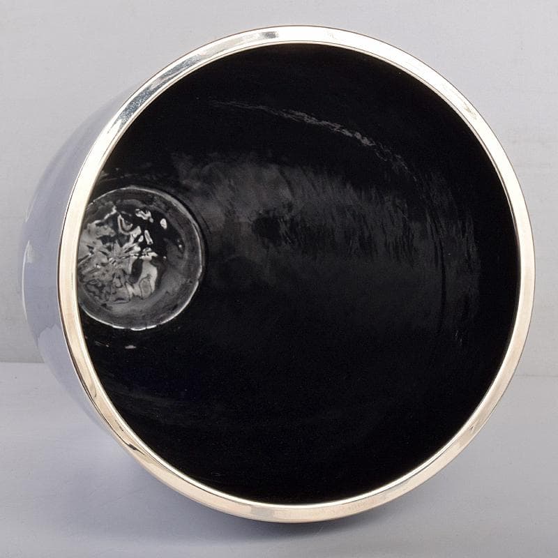 七宝焼 鶴文 花瓶 時代箱付 M R8883B