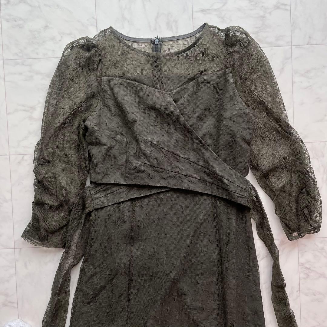 美品✨etoll エトル　カシュクールデザインフレアドレス　オケージョンドレス