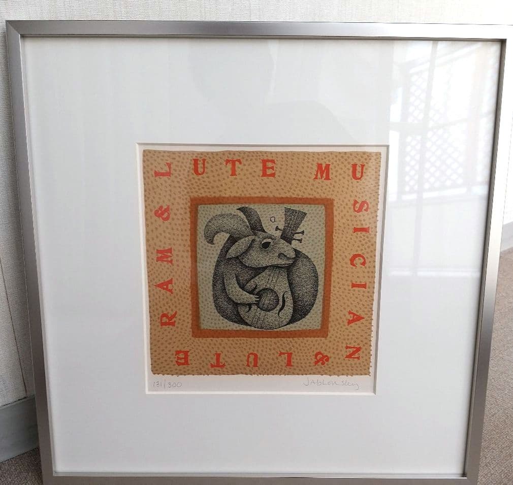 リトグラフ 131/300 キャロル ジャブロンスキー 【ルート奏者】 - メルカリ